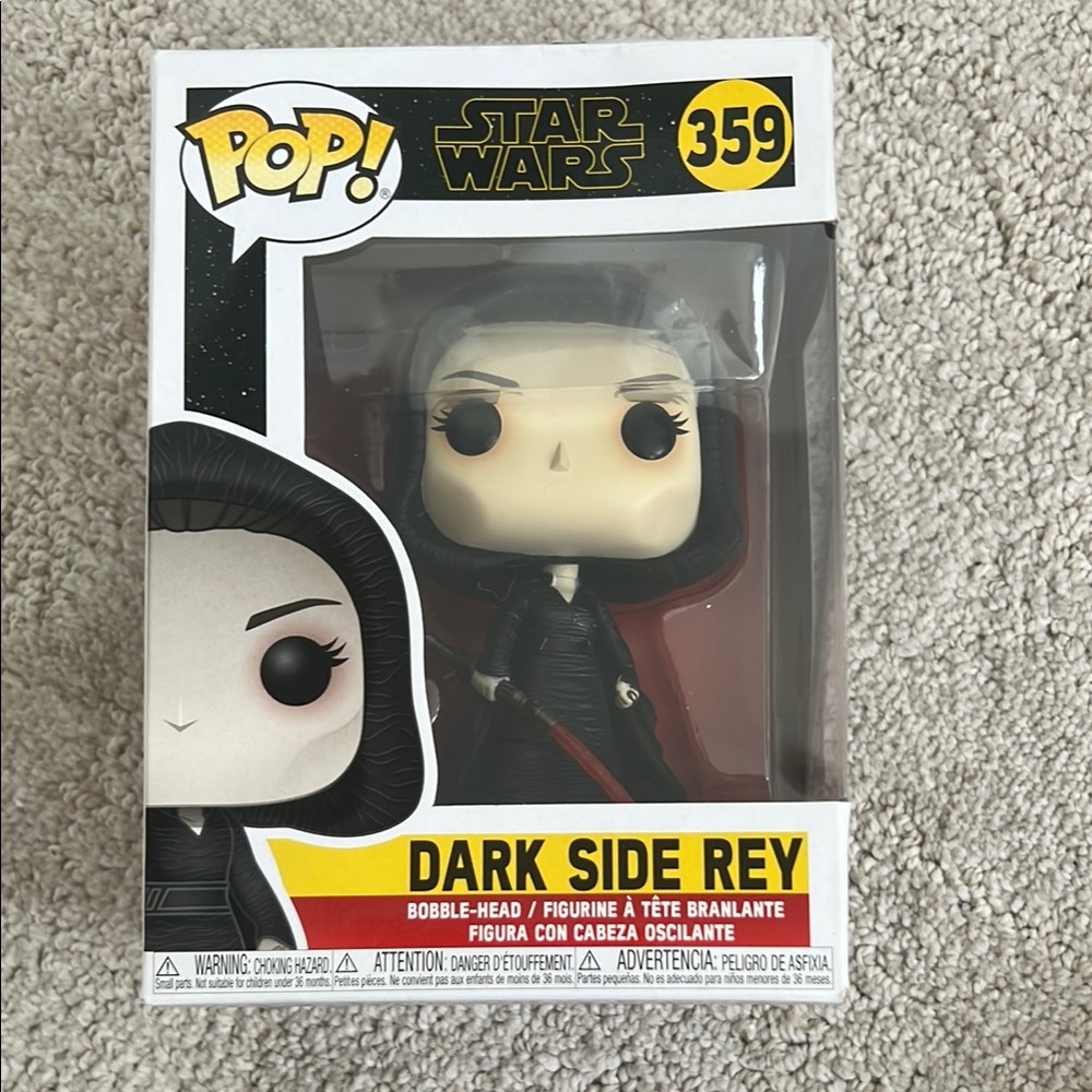 Funko Pop Star Wars Dark Side Rey Figure - Black and White
